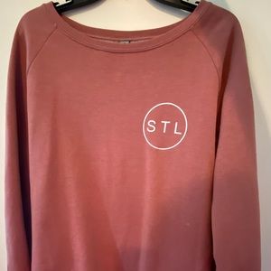 STL womens pink crewneck